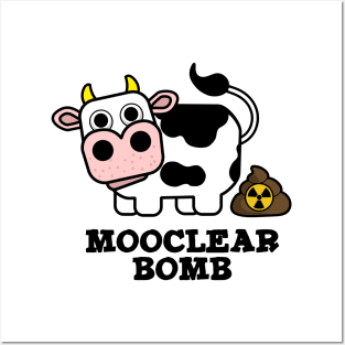 Mooclear Bomb Cute Cow Pun Posters and Art